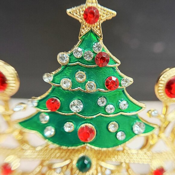 Christmas Tree headband, Christmas Tree crown, Gold Christmas Tiara, Xmas Gifts - Picture 2 of 7